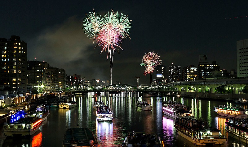 Fuochi artificiali Tokyo Sumida Fuochi artificiali Tokyo Sumida
